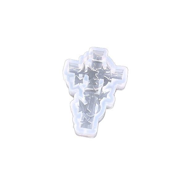 DIY Religion Cross with Ivy Leaf Display Decoration Silicone Molds