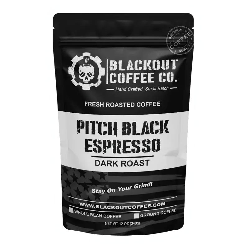 Pitch Black Espresso - Extra Dark Roast Coffee, Whole Bean