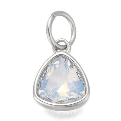 304 Stainless Steel Cubic Zirconia Pendant