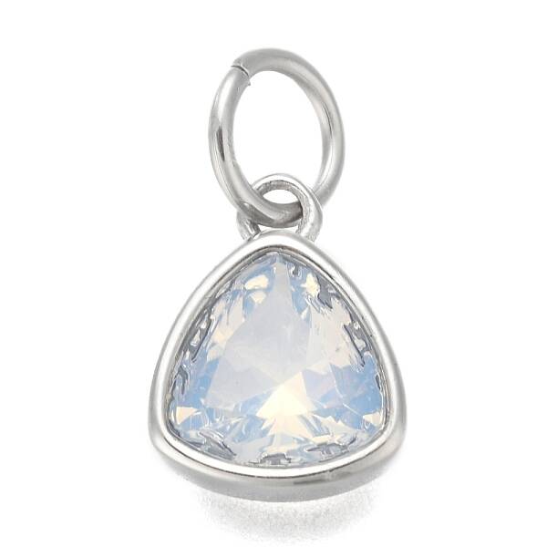 304 Stainless Steel Cubic Zirconia Pendant