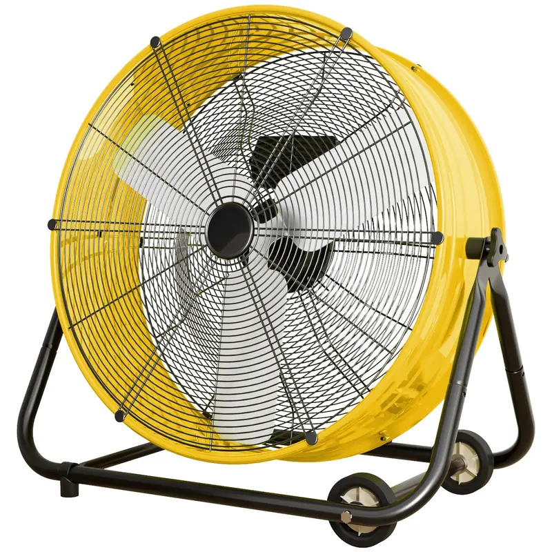 Simple Deluxe 3-Speed High Velocity Heavy Duty Metal Industrial Floor Fans Oscillating Quiet for Home ,320W High Velocity Flo...