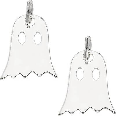 2Pcs Halloween 925 Sterling Sliver Ghost Charms