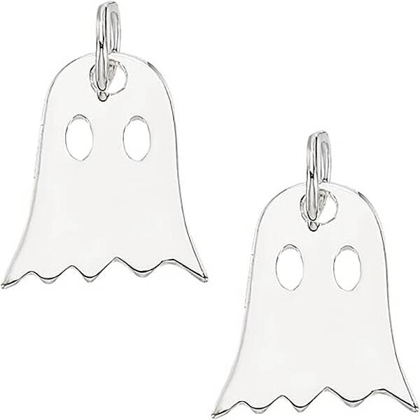 2Pcs Halloween 925 Sterling Sliver Ghost Charms