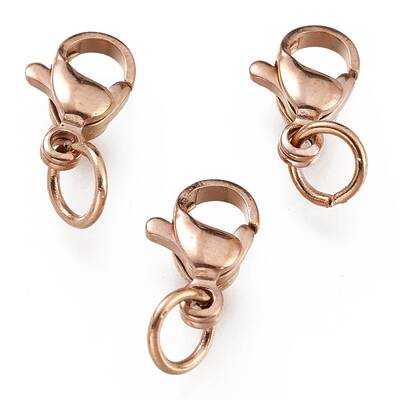 Ion Plating(IP) 304 Stainless Steel Lobster Claw Clasps