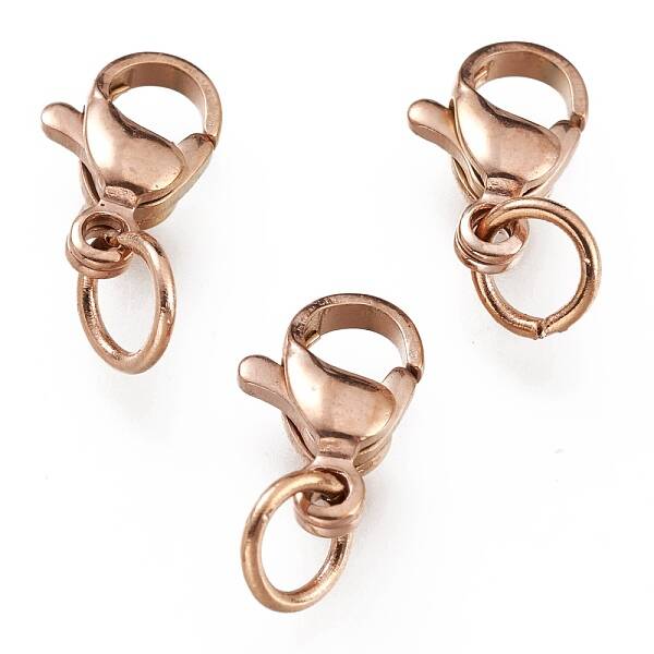 Ion Plating(IP) 304 Stainless Steel Lobster Claw Clasps
