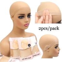 Simidola Hair HD Wig Cap 2Pcs/Pack Hiarnet Invisible Stocking For Women