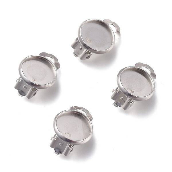 Tarnish Resistant 304 Stainless Steel Clip-on Earring Setting