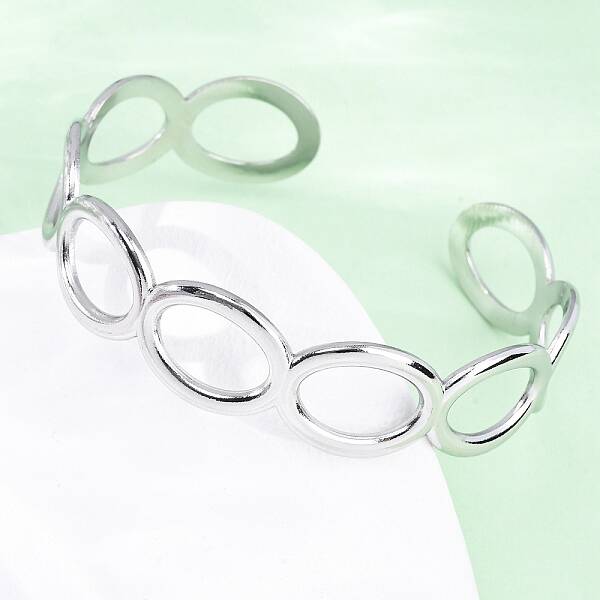 304 Stainless Steel Cuff Bangles for Women