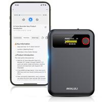 AKALULI AI Voice Recorder - With Display Screen, App-Controlled, ChatGPT-Powered, 104-Language Transcription, Summarization, ...