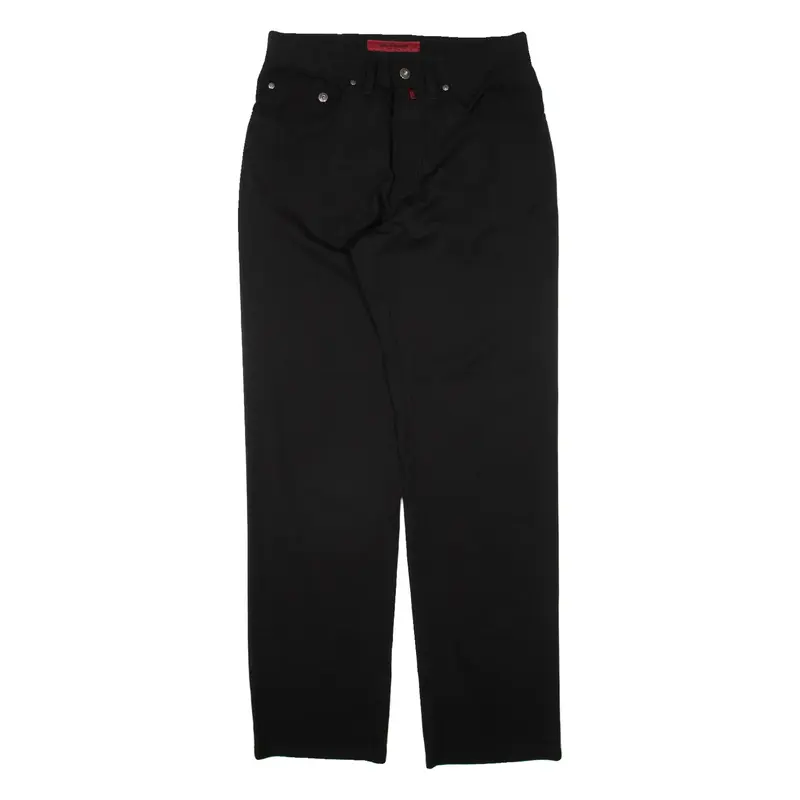 PIERRE CARDIN Mens Trousers Black Regular Straight W31 L31