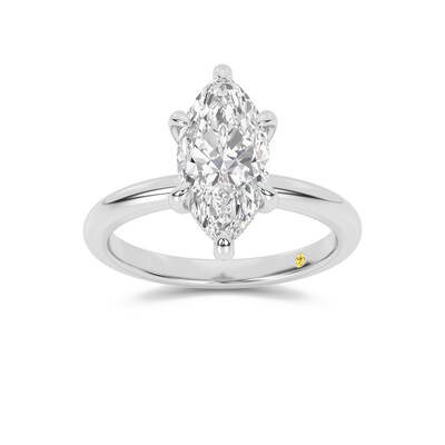 Dream Weaver Hidden Halo Marquise Lab Grown Diamond Engagement Ring | 14K White Gold 2 3/4 CT. TW.
