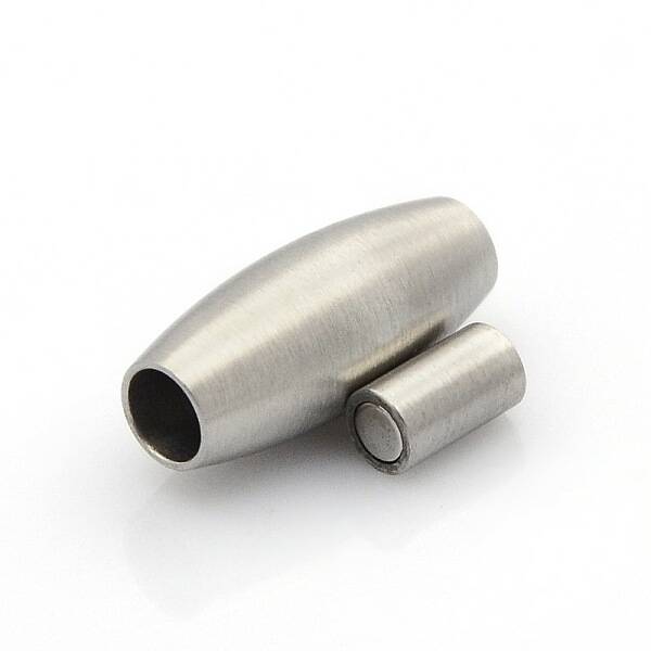 Tarnish Resistant 304 Stainless Steel Matte Surface Magnetic Clasps with Glue-in Ends