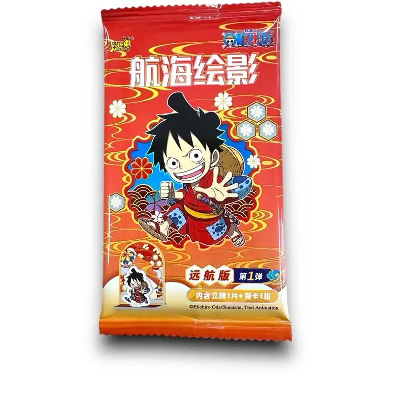 One Piece Trading Card Pack with matching Kayou Acrylic Stand