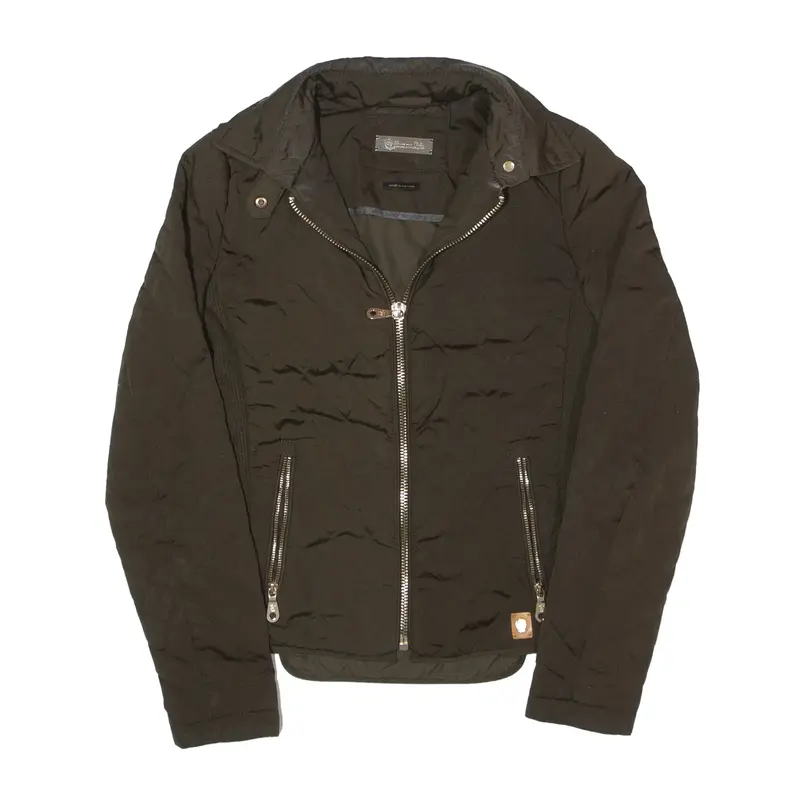 MASSIMO DUTTI Quilted Jacket Green Womens S