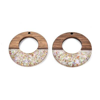 Epoxy Resin & Walnut Wood Pendants