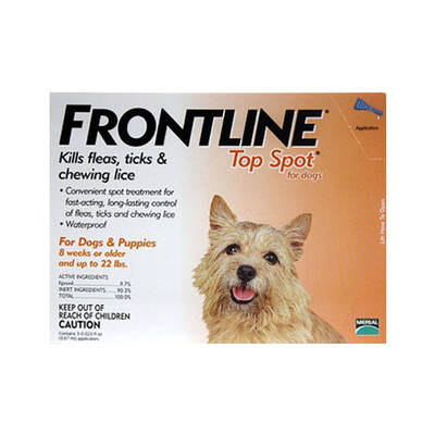 Frontline Top Spot Small Dogs 0-22 Lbs (Orange) 6 Doses