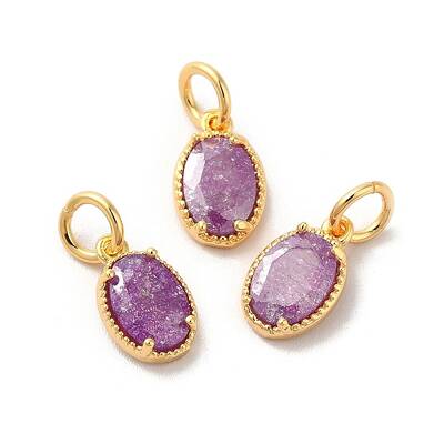 Real 18K Gold Plated Brass Micro Pave Cubic Zirconia Pendants