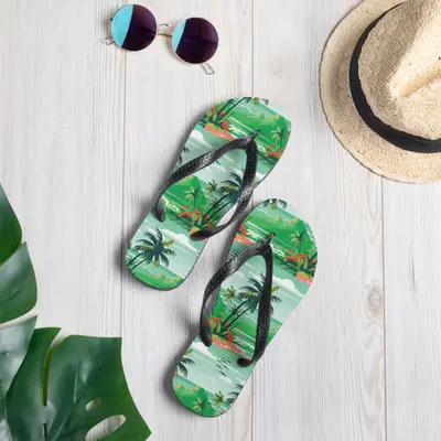 Sunset Serenity Beach Flip-Flops