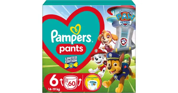 Pampers Pants Paw Patrol size 6 disposable pull-up diapers 14-19 kg 60 pieces