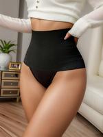 Women's High Waist Shapewear Thong, Tummy Control Shaper Bottoms, Stretchy Shaper for Daily Wear