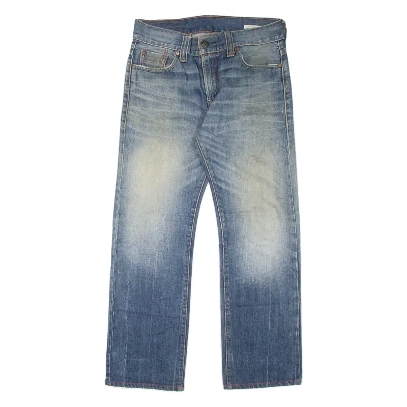 LEVI'S Premium Mens Jeans Blue Regular Straight Stone Wash W32 L29