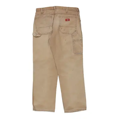 Dickies Carpenter Trousers - 35W 31L Beige Cotton