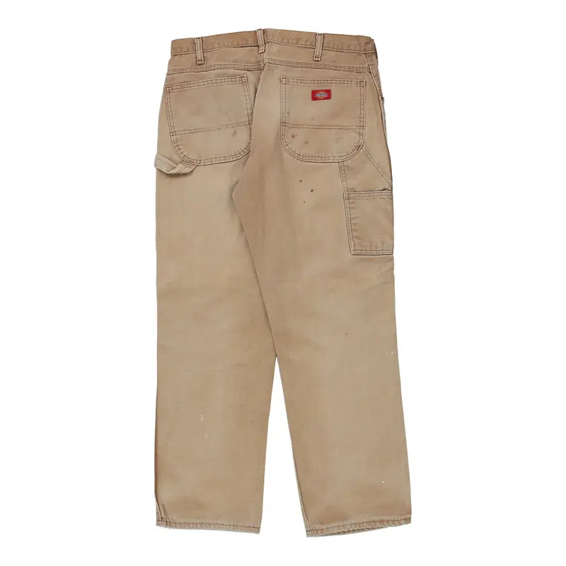 Dickies Carpenter Trousers - 35W 31L Beige Cotton