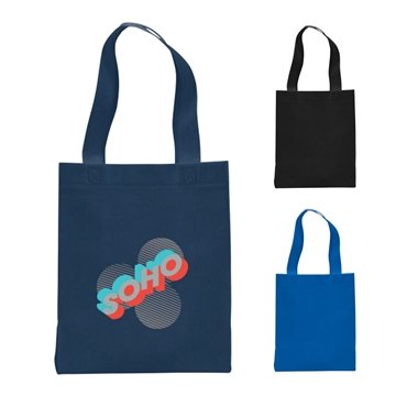 400 Custom Challenger Mini Non-Woven Tote - Heat Sealed & Reusable