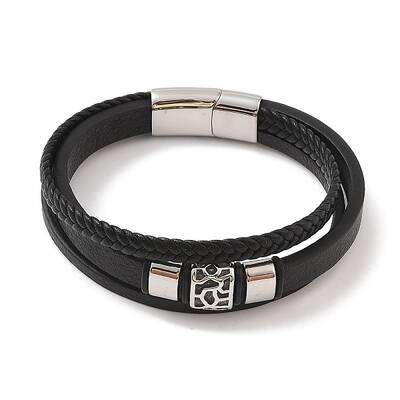 Braided Microfiber Leather Multi-strand Bracelets