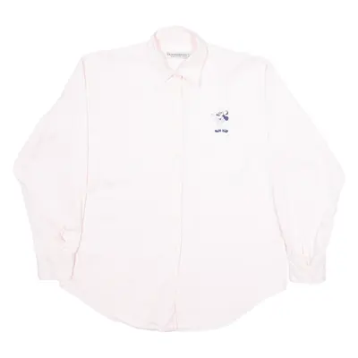 DONALDSON Minnie Mouse Womens Plain Shirt Pink Long Sleeve M