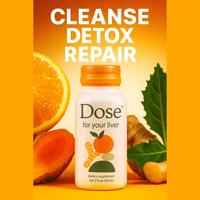 DOSE For Your Liver Support Supplement Shot Cleanse Fatty Enzyme Function Liver Detox Rapid | Milk Thistle, Turmeric & Electr...