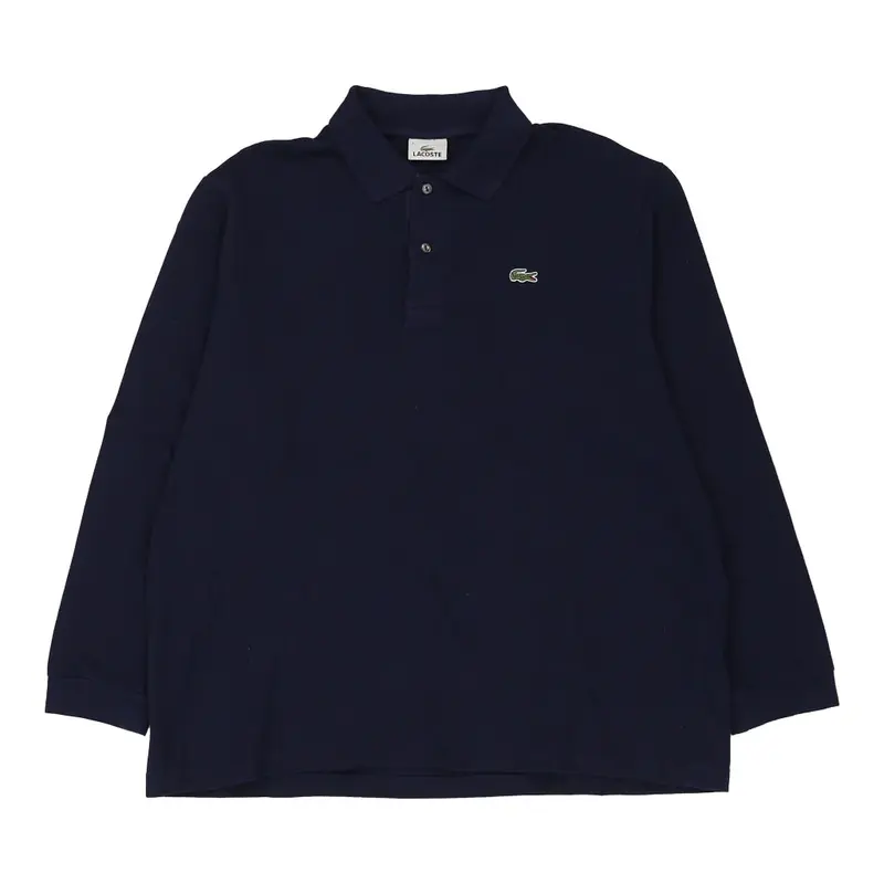 Lacoste Long Sleeve Polo Shirt - 2XL Navy Cotton