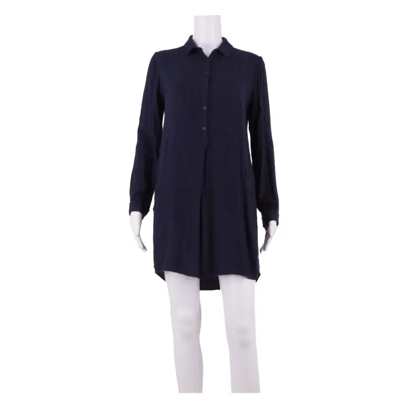 FAT FACE Womens Shirt Dress Blue Long Sleeve Knee Length UK 10