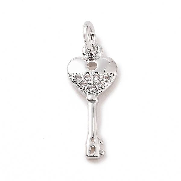 Brass Micro Pave Cubic Zirconia Pendants