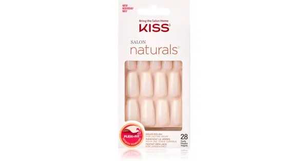 KISS Salon Natural Walk On Air False Nails 28pcs