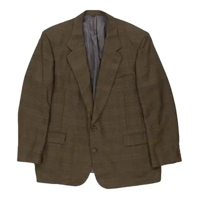 Aquascutum Checked Blazer - 2XL Brown Wool