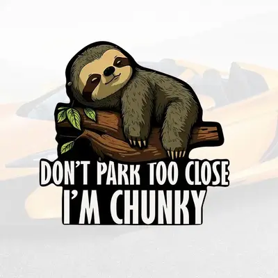 Cartoon Sloth Pattern Car Sticker, Cute Car Decal, Car Exterior Decoration Accessories for Car Window, Truck, Van, Motorcycl...
