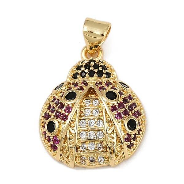 Brass Micro Pave Cubic Zirconia Pendants