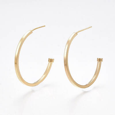 Brass Stud Earrings