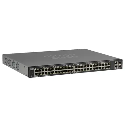Cisco SLM2048PT-NA | 200 SG200-50P 24 x Ports PoE 10/100/1000Base-T + 24 x Ports GBE + 2 x Ports Combo SFP (mini-GIBIC) Layer...