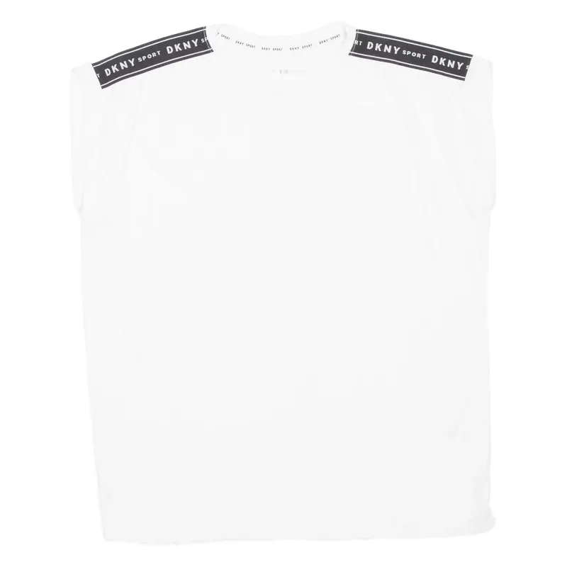 DKNY Sport Mens T-Shirt White Sleeveless Crew Neck S