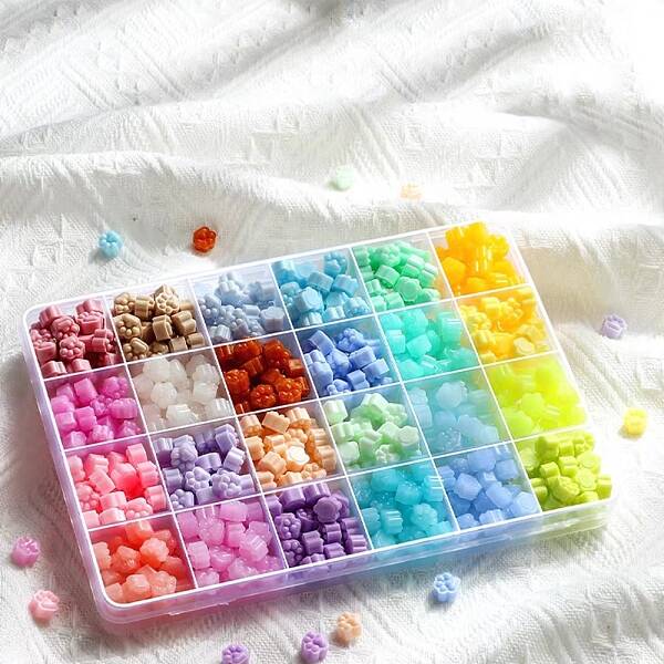 24 Grids 24 Random Colors Sealing Wax Particles