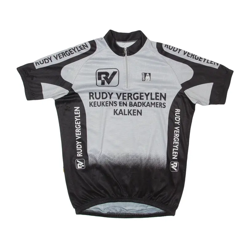 RUDY VERGEYLEN Cycling Mens Jersey Grey 1/4 Zip L