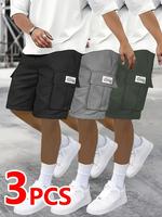 Men's Solid Color Pocket Shorts, Regular Fit Casual Comfy Shorts for Summer, Men's Bottoms for Daily Wear, Menswear
