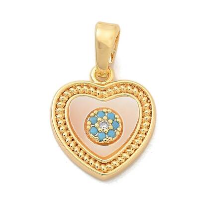 Brass Micro Pave Cubic Zirconia Pendents