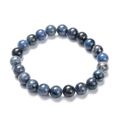 Natural Dumortierite Stretch Beaded Bracelets