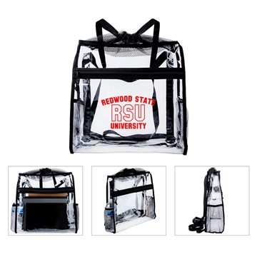 25 Promotional Ramsey Clear Drawstring Backpack - PVC & Waterproof