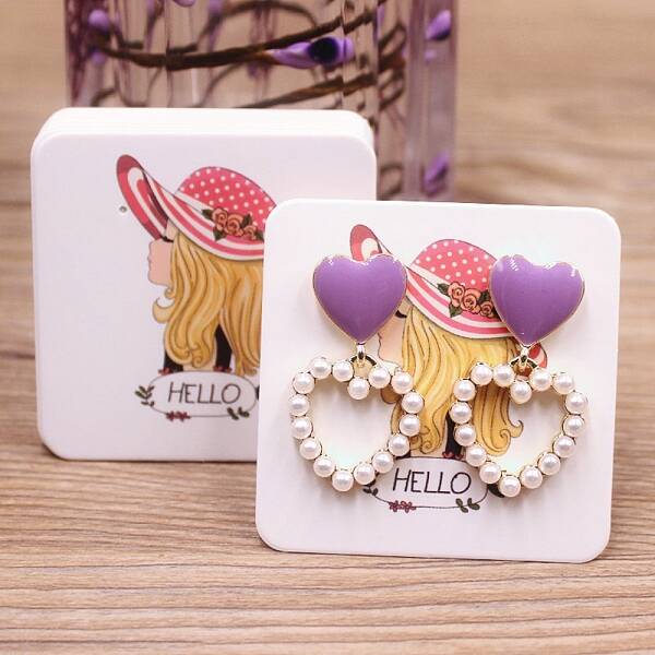 Square Paper Earring Display Cards