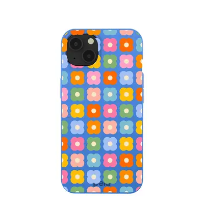 Electric Blue Petal Pop iPhone 13 Case