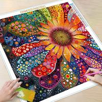 Flower Pattern DIY Diamond Arts Colorful Painting Kit without Frame, DIY 5D Diamond Arts Colorful Painting Kit, Wall Art Deco...